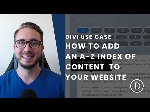 How to Create an A-Z Index of Content with Tooltips for your Website with Divi