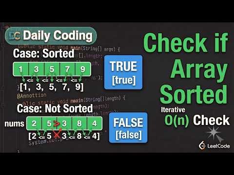 ⚡ Array Is Sorted or Not? | Easy Coding Interview Solution