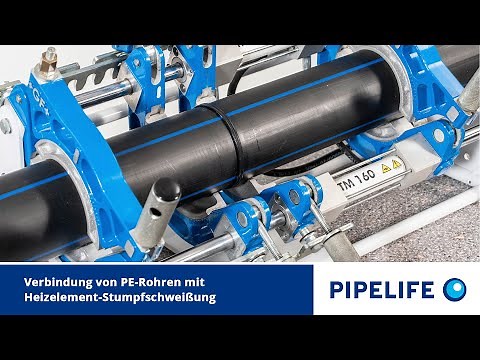 Verbindung von PE-Rohren mit Heizelement-Stumpfschweißung