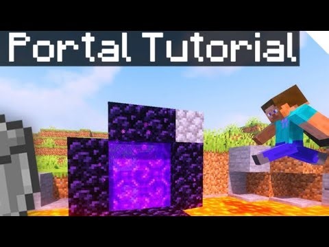 How to make a nether portal without a diamond pickaxe( easiest way)# nether portal #fyp