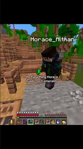 This is what Horace does for 3 emeralds 🥀😭 Minecraft Unstable Smp #shorts #memes