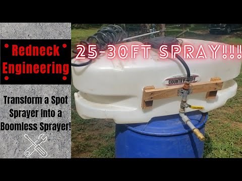 Converting a spot sprayer into a boomless sprayer.