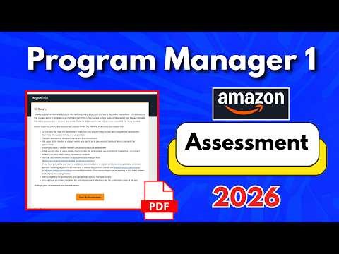 Amazon Program Manager 1 Interview Questions & Answers (REAL TEST PDF) | Amazon Program Manager 2026