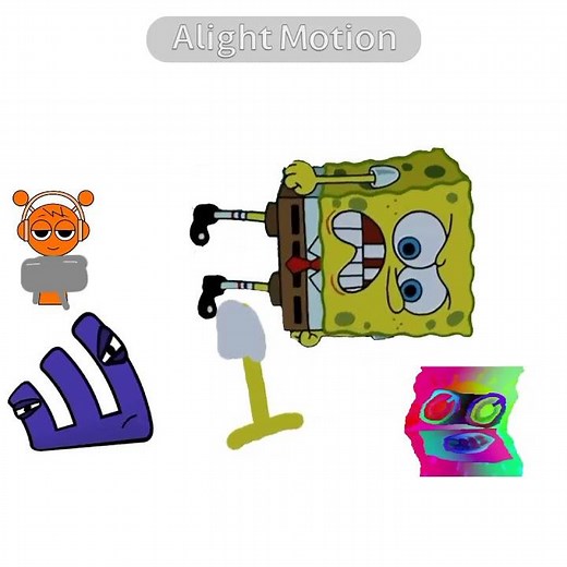 Oren,Ш,Spongebob And DMA Splaat Dances To Doodland Tomato Screaming Red Zone #squidward #nicktoons