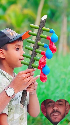 Mini Bamboo Balloon Launcher 🎈 | Amazing DIY Bamboo Craft #Shorts