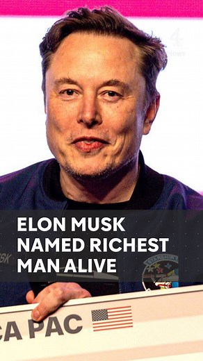 144K views · 213 reactions | Elon Musk has topped the Forbes Billionaires list, making him the richest man alive.The businessman-turned-Trump-adviser took the top spot from French luxury goods titan Bernard Arnualt. Musk’s net worth grew by 75% to an estimated $342billion.This year's list included more billionaires than ever before, with more than 3,000 being featured.#ElonMusk #Wealth #Billionaire #Forbes #RichList #Channel4News | Channel 4 News | Facebook