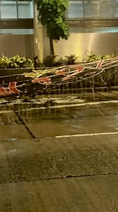 The Chinese national day Anniversary Decorc on Cheung Sha Wan Road has unfortunately been damaged in T10. #ragasa #supertyphoon | Everybitlocal