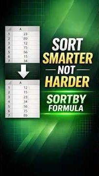 Master SORTBY Function in Excel in 60 Seconds