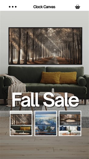 1.8K views |  Fall is here — make every moment at home feel special. Shop our Fall Collection and save on art that transforms your space instantly. | ClockCanvas | Facebook