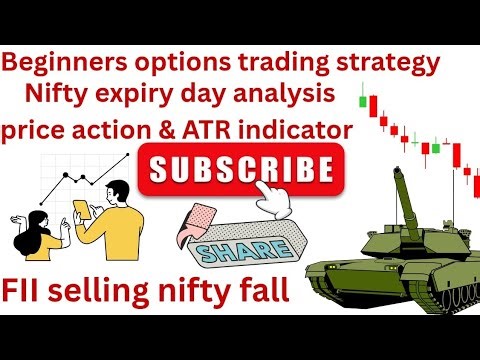 Nifty expiry day options trading | FII selling | beginners trading indicator | iran and us war