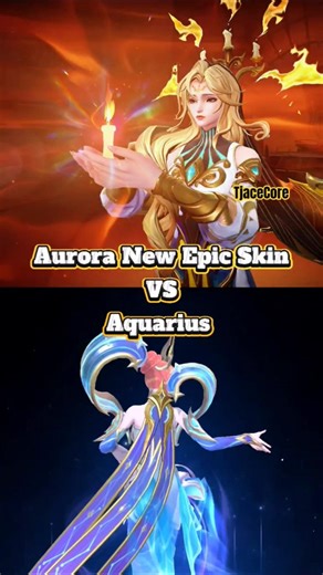 Aquarius VS Aurora Unreleased Epic Skin Entrance Animation Comparison #shorts