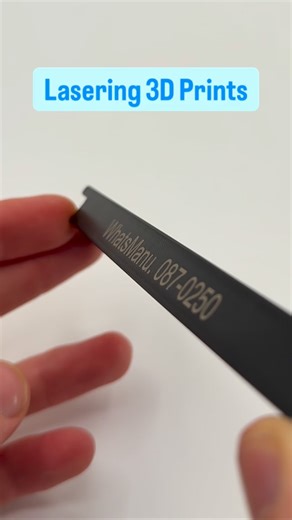WhatsManufacturing | Day 141, lasering 3d prints | Instagram