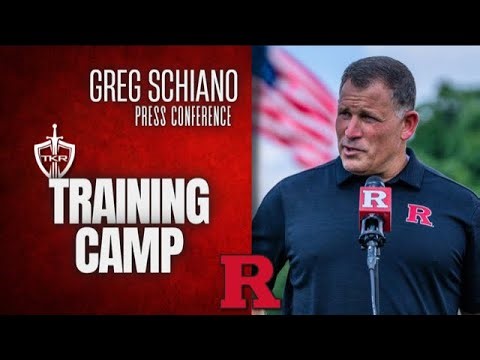 Greg Schiano talks 2023 Training Camp Practice No. 1 -- #Rutgers Scarlet Knights Football