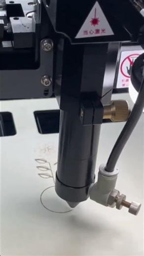 The effect of CO₂ cutting machine carving a rose onto plywood. #woodworking #lasercutting #cnc