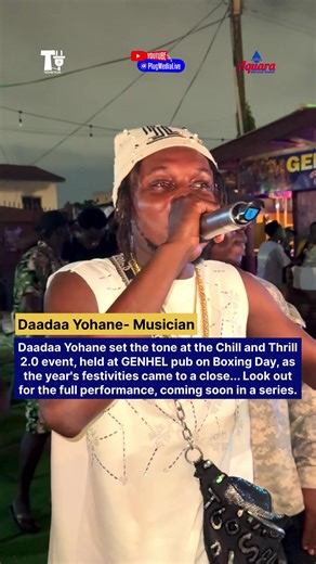 PlugMediaLive || Daadaa Yohane set the tone at the Chill and Thrill 2.0 event, held at GENHEL pub on Boxing Day, as the year's festivities came to a close... Look out for the full performance, coming soon in a series. #plugmedia #aquara #augusttown #jthairstyle #foryoupage❤️❤️