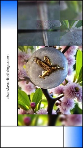 Photo Locket with Humming Bird
