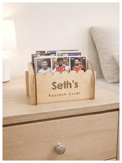 Football Card Holder, Personalised Storage Box, Yoto Player, Yoto Card Storage, Scallop Edge Box, American Football Card Holder - Etsy