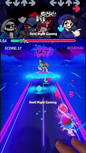 Bunzo Bunny Vs Sans x Tails - FNF Mobile Gameplay