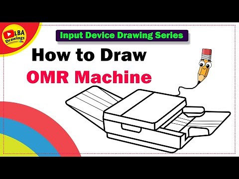 OMR Machine Drawing | Input Device Drawing Series