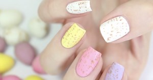 The Cutest Easter Nails Ever! DIY Speckled Eggs Nail Art
