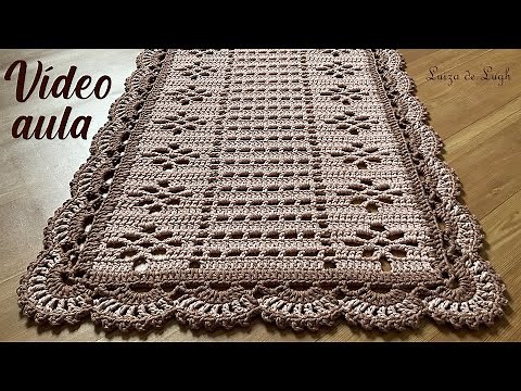 TAPETE CROCHÊ RETANGULAR FÁCIL @CrochedaLuizadeLugh