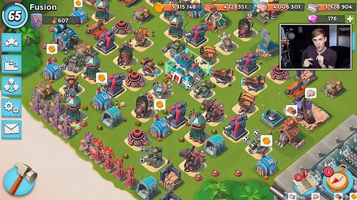 Boom Beach 100% Maxed Out Base! High Level Gameplay!