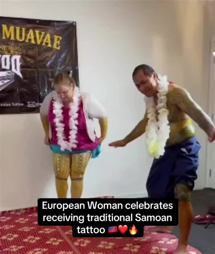 European Woman Receives Traditional Samoan Tattoo
