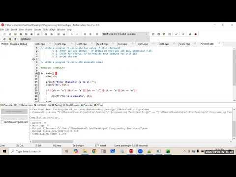 C Programming ** IF Statement ** IF-ELSE Statement **