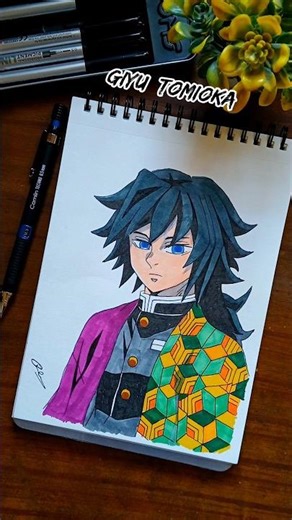 giyuu drawing 🔥 #animeeart #anime #trend