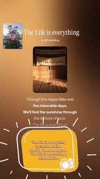 The Life is everything - Lyrics: Hrakleitos. Music & Vocals: AI audio. It is my anthem for the Life.