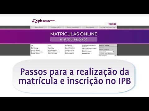 Matrículas Online no IPB passo a passo