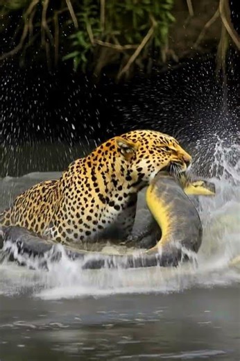 Leopard vs Anaconda #leopard #anaconda #wildanimals