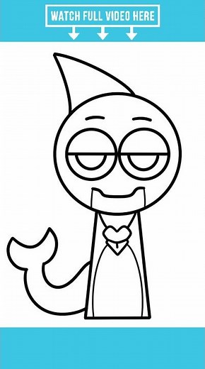 DRAWING a Mako Shark in AMAZING Sprunki Style from Poppy Playtime! #easydrawing #sprunkioc #draw