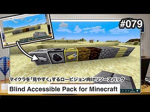 Blind Accessible Pack for Minecraft | マイクラを「見やすく」するロービジョン向けリソースパック