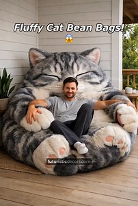 I think I’m obsessed! I need a Cat Bean Bag immediately! 😍👏 | FuturisticDecors