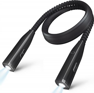 Lepower-Tec Neck Reading Light, 3-Color & 5-Brightness Neck Light, Book Light for Reading in Bed, Rechargeable Reading Light with Comfortable Silicone Arm