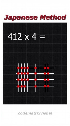 Japanese Multiplication Trick Using Lines | Easy Math Visual Method