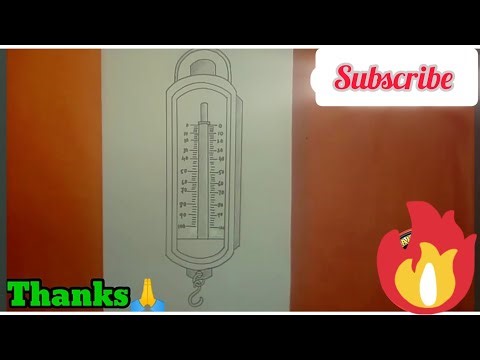 Spring balance drawing easy steps by step tutorial || spring balance #drawing #video #physics