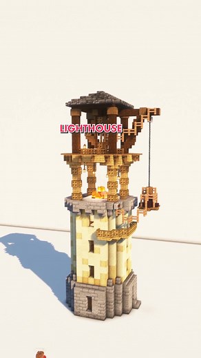 Minecraft Medieval Lighthouse #minecraft #minecraftbuilds #minecraftsurvival #minecrafters