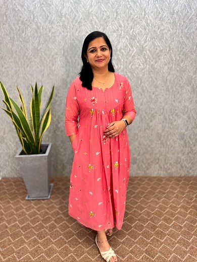 61K views · 519 reactions | Florista A line kurti in mul-chanderi...