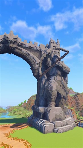 Minecraft Archer Nether Portal Design Build Timelapse #minecraft #minecraftbuilding