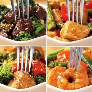 Meal prep never looked so easy! Shop low-price ingredients with Walmart Pickup and Delivery to try all four of these easy one-pan stir-fries. | Tasty