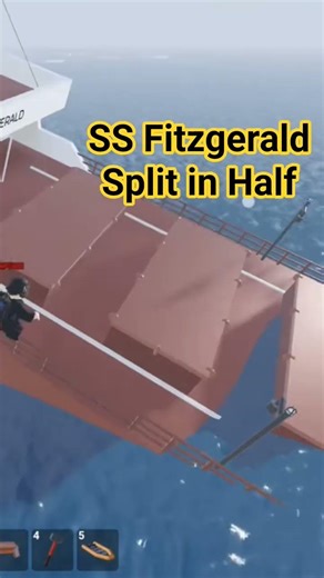 SS Fitzgerald split in half #roblox #sailandsink