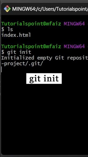 Git Init Command | Git Commands #shorts #git