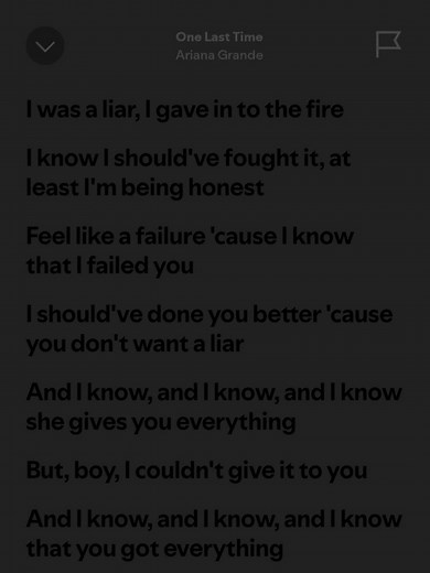 One Last Time Lyrics by Ariana Grande - Full Song