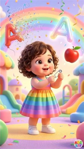 ABC Balloon Pop 🎈 Learn Alphabet with Balloons | Fun Kids Nursery Rhyme #shorts