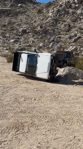 SoCal Off-road Crew ⛰️ on Instagram: "Not my greatest moment but hey we all have bad days 🤣 Finished a rock crawl trail next to camp and flexed on this boulder to park (which I had been doing all weekend) This time when I got to the top the back left violently unloaded and sent her to a little nap in the dirt 😂 p.s this boulder is massive in person lol . . #toyota #toyotapickup #toyota4x4 #toyota4wd #socal #socaltrucks #offroad #offroading #explorepage #nature #photography #rollover"