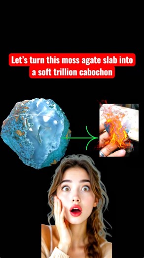 1.1K views · 38 reactions | Let’s turn this moss agate slab into a...