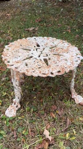 $170 • HEAVY Vintage Cast Iron Plant Stand - Grape & Leaf Pattern (30 lbs) True vintage cast iron plant stand/garden stool in the classic "Grape and Leaf" pattern. This is the real deal—solid iron, not the hollow aluminum reproductions you see at big box stores. It weighs approximately 30 lbs and is completely wind-proof. It will not blow over in a storm. Details: • Dimensions: 20” Diameter x 14.5” Tall • Material: Solid Cast Iron (Magnetic) • Weight: ~30 lbs • Condition: Structurally bombproof 