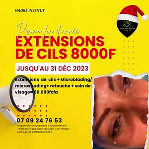 PROMO PROMO Vous rêvez d’avoir des #yeux_de_biche sans avoir à vous maquiller ? Vous avez envie de #sublimer votre regard avec des #cils plus longs, plus fournis et plus courbés ? Alors, profitez vite de la  #SUPER_PROMO #EXTENSION_CILS dans nos Instituts à 8.000f. jusqu'au 31 décembre 2023. #microblading =50.000f+soin de visage Candy lips=50.000f Infoline: 0709247653 | Nadre institut | Facebook